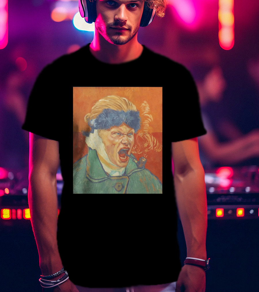 Erling Haaland Van Gogh Pipe Smoking T-Shirt