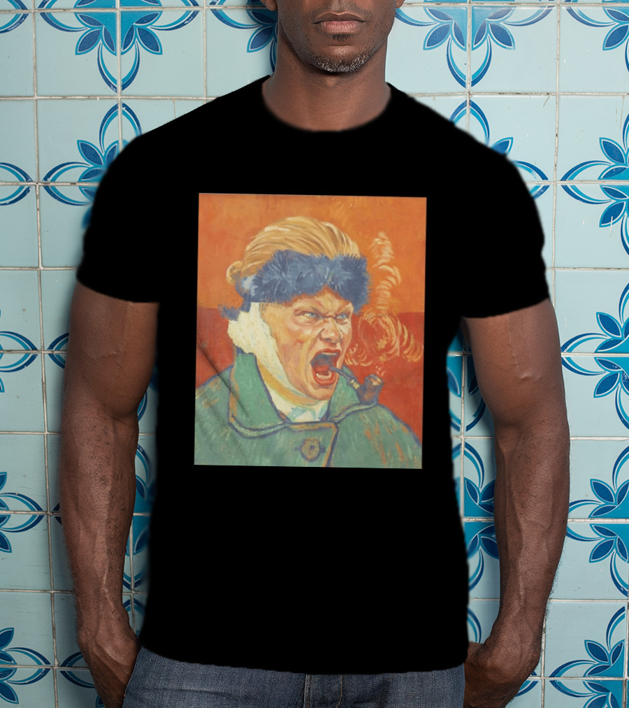 Erling Haaland Van Gogh Pipe Smoking T-Shirt