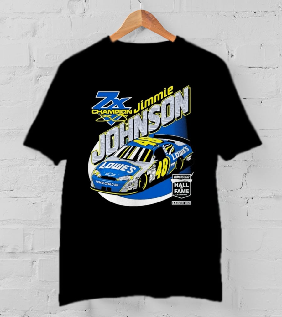 Jimmie Johnson 7X Champion Lowe's 48 NASCAR Hall Of Fame Class Of 2024 T-Shirt