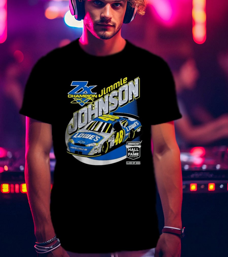 Jimmie Johnson 7X Champion Lowe's 48 NASCAR Hall Of Fame Class Of 2024 T-Shirt