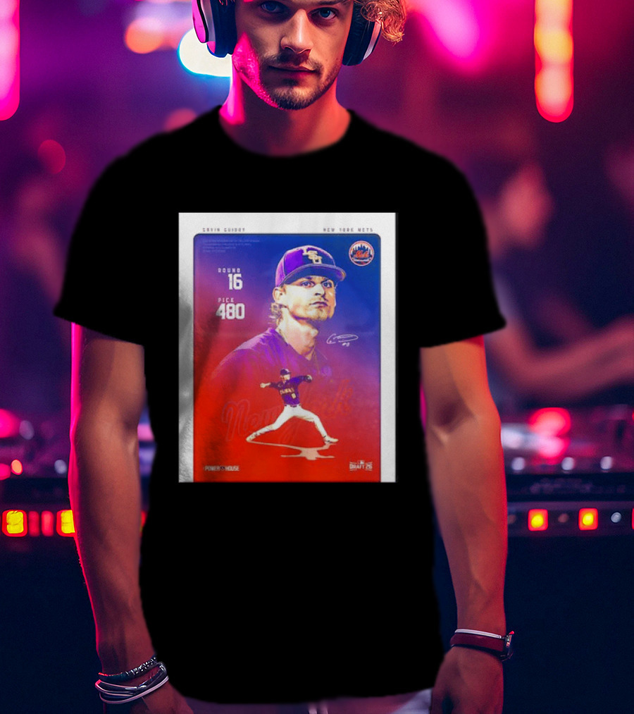 Gavin Guidry New York Mets Round 16 Pick 480 Draft 26 T-Shirt