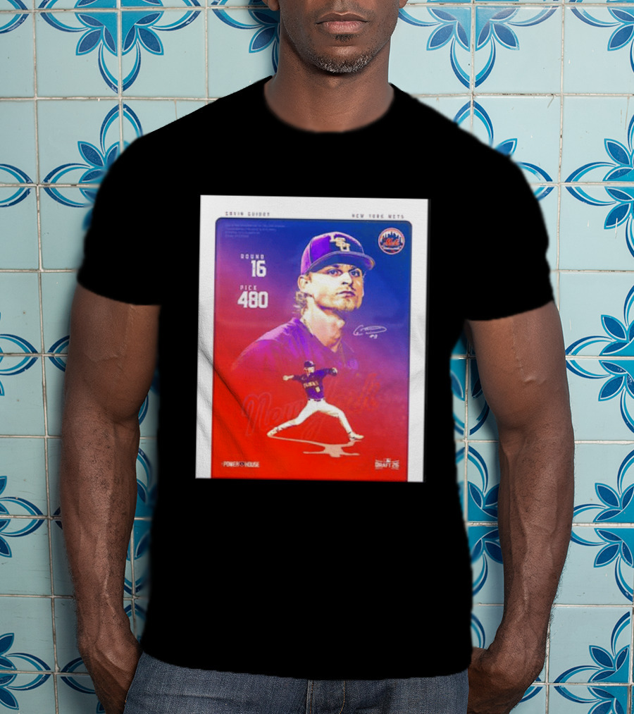 Gavin Guidry New York Mets Round 16 Pick 480 Draft 26 T-Shirt