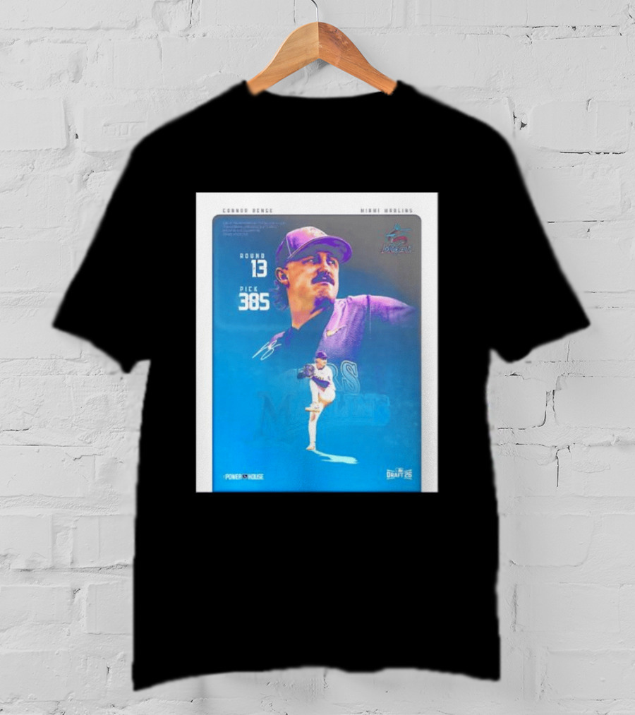 Connor Benge Miami Marlins Round 13 Pick 385 Draft 26 T-Shirt