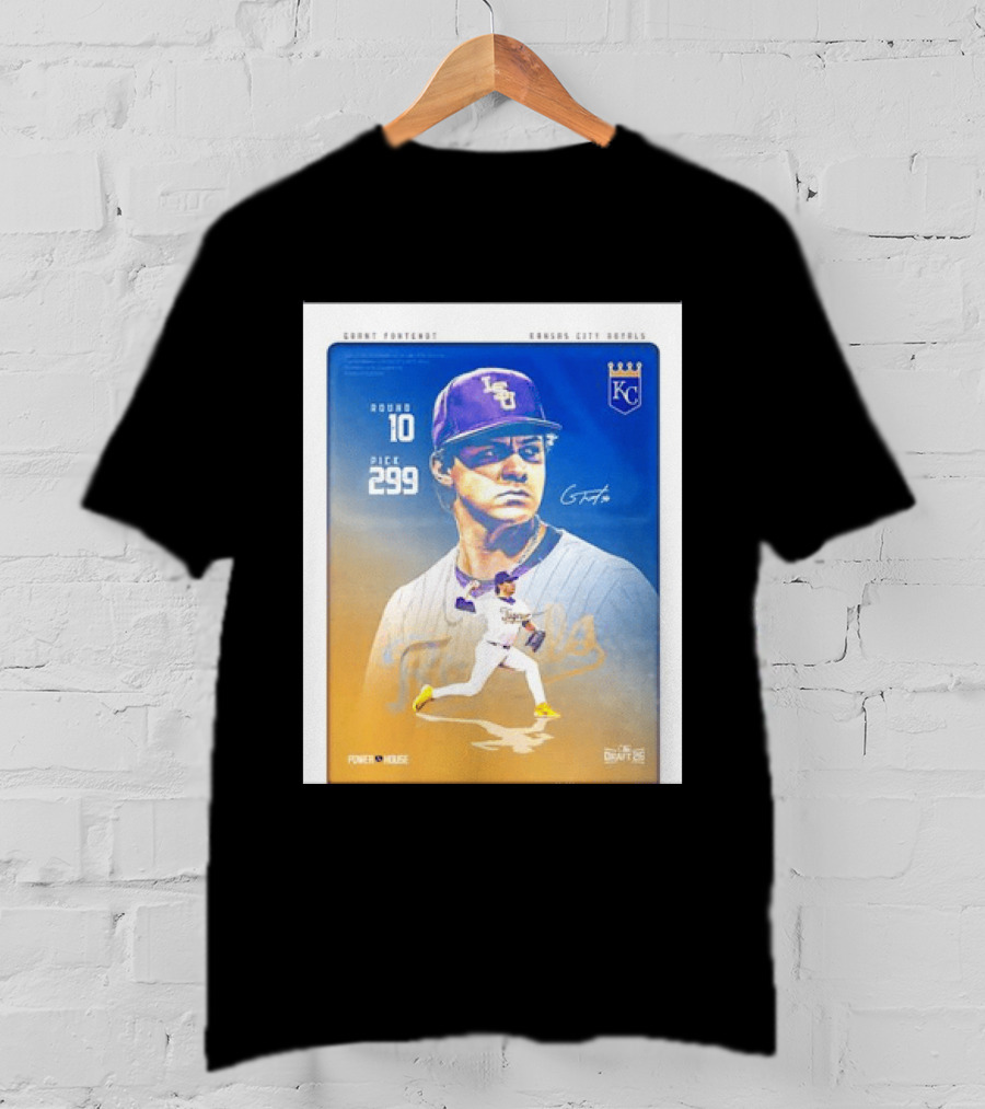 Grant Fontenot Kansas City Royals MLB Draft Round 10 Pick 299 T-Shirt