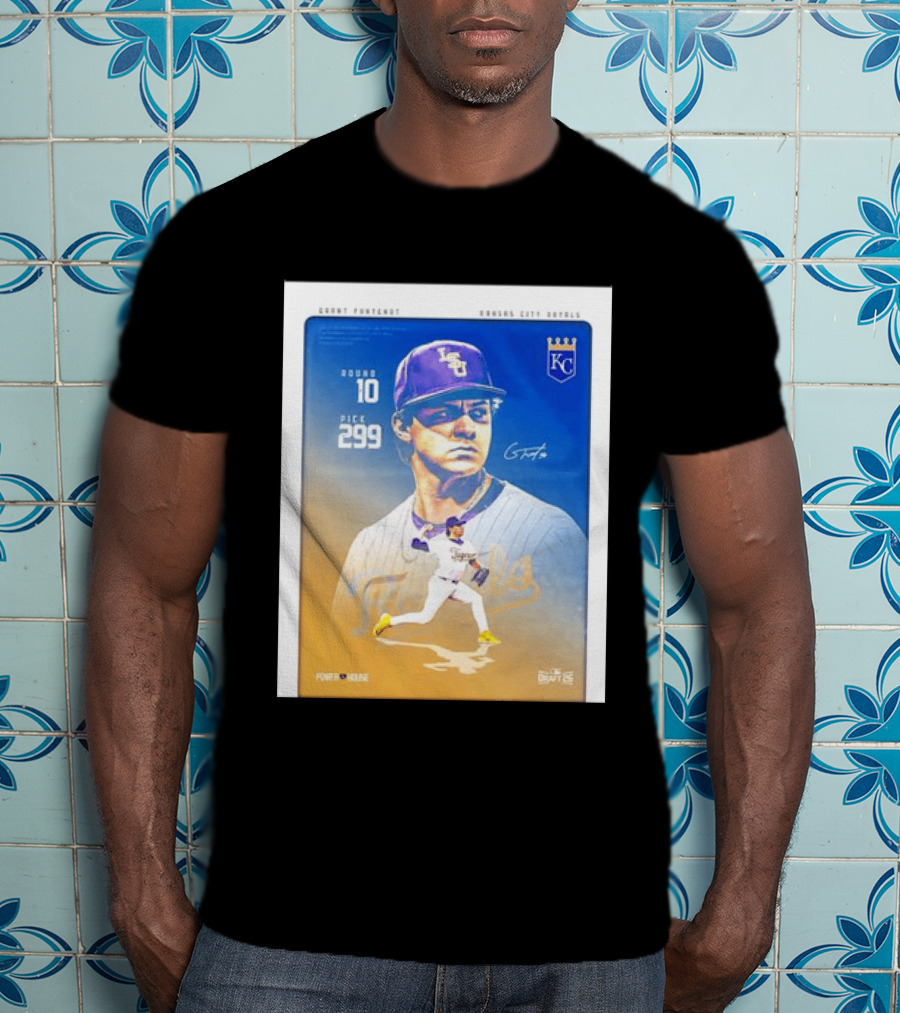 Grant Fontenot Kansas City Royals MLB Draft Round 10 Pick 299 T-Shirt