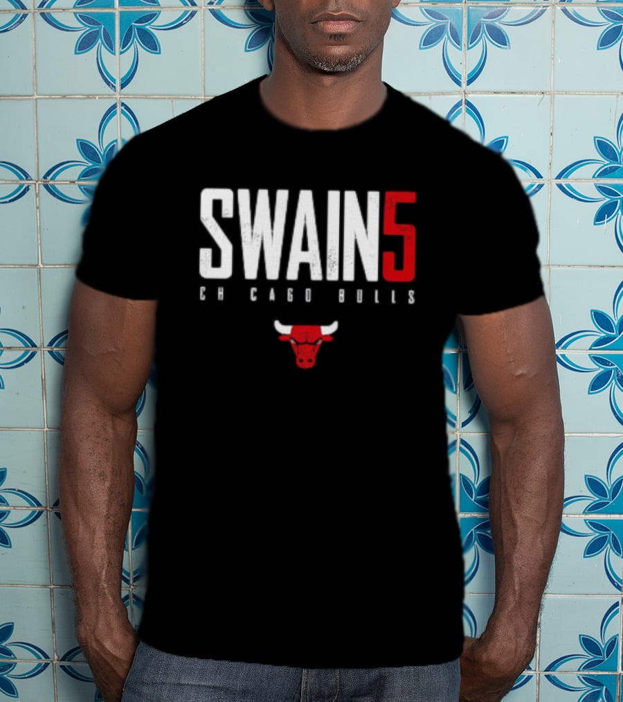 SWAIN 5 Chicago Bulls 23 Red Bulls T-Shirt