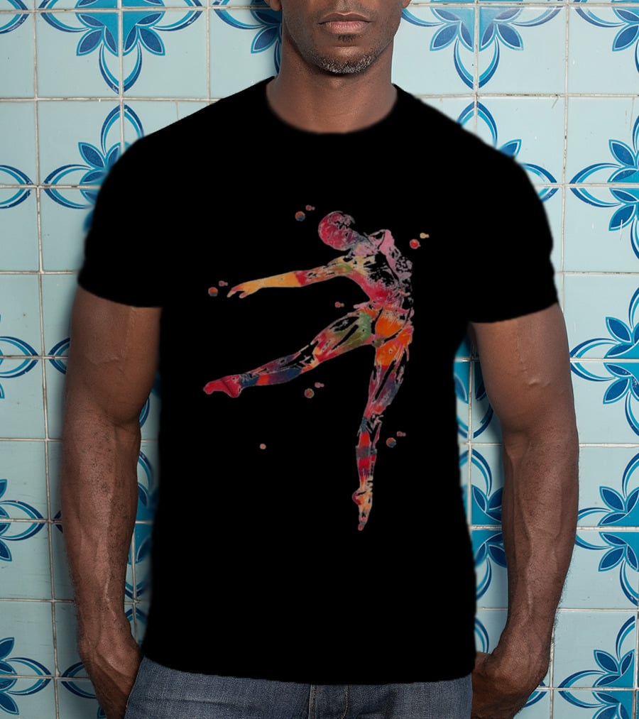 Dancer Anatomy Kinesiology Artistic Colorful Motion T-Shirt