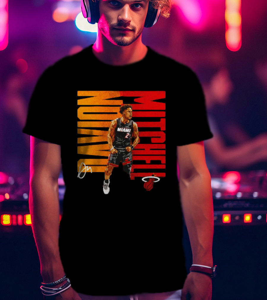 Davion Mitchell Miami Heat Number 2 Basketball Player T-Shirt