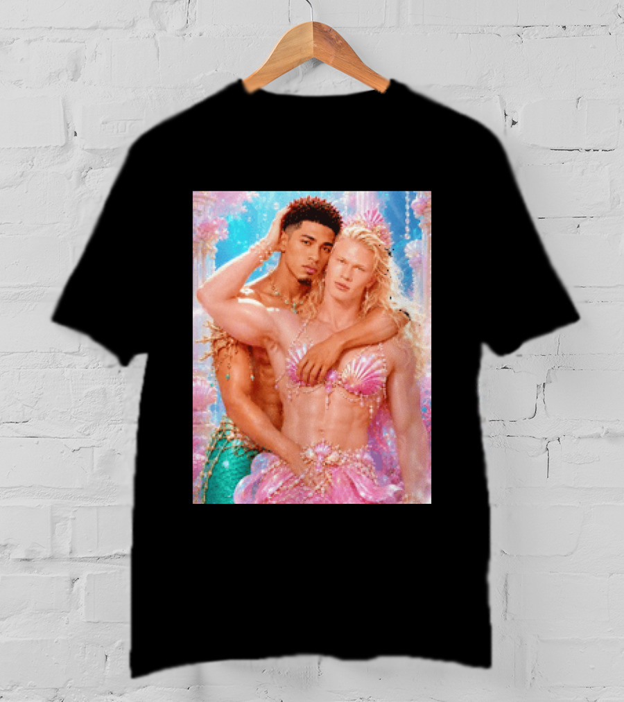 Mermaid Fantasy With Erling Haaland And Jude Bellingham T-Shirt