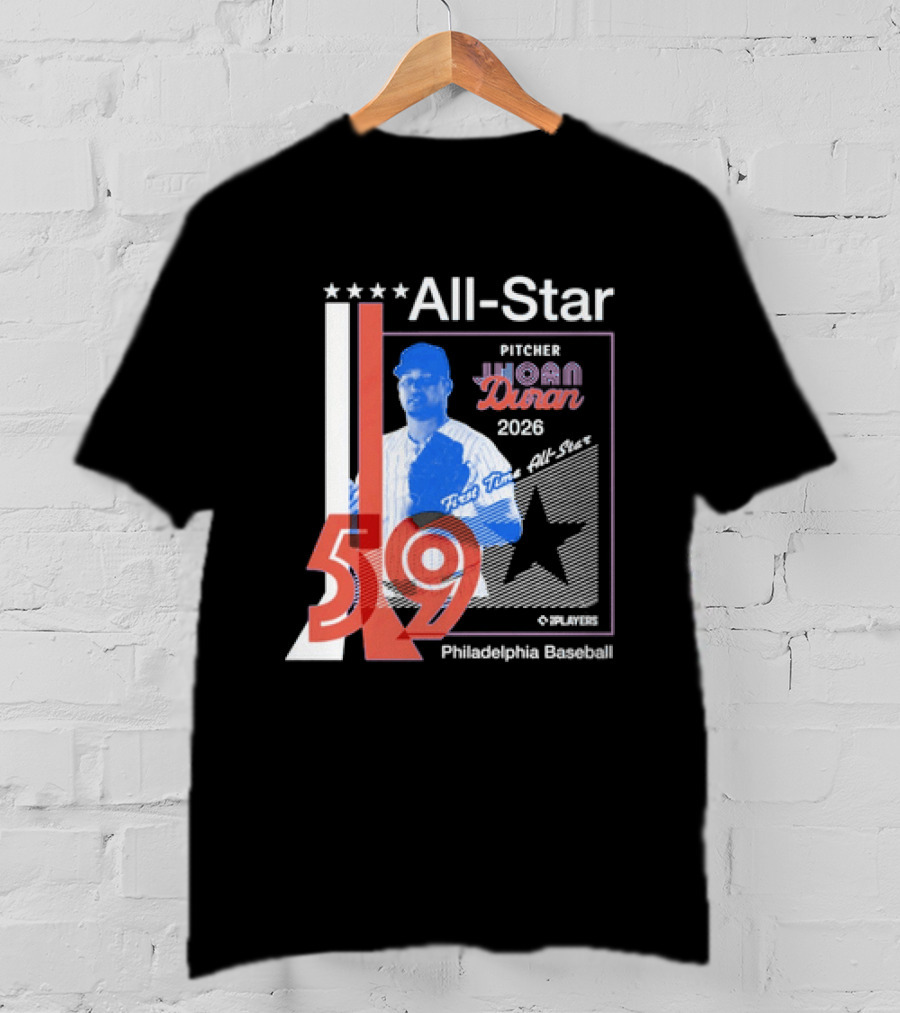 All Star Pitcher Jhoan Duran 2026 First Time Star 59 Philadelphia Baseball T-Shirt