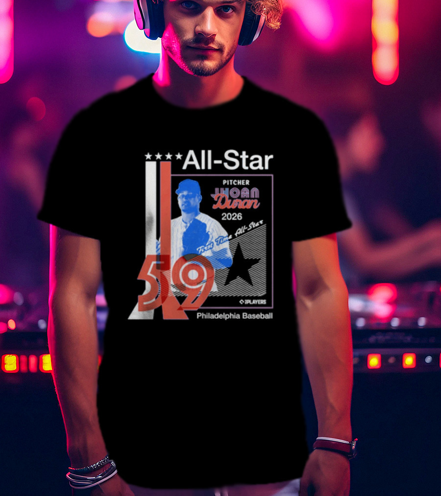 All Star Pitcher Jhoan Duran 2026 First Time Star 59 Philadelphia Baseball T-Shirt