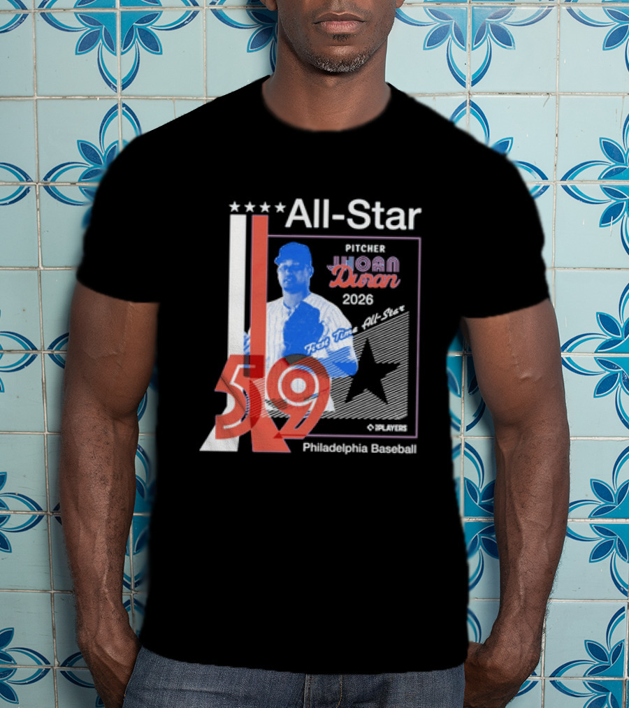 All Star Pitcher Jhoan Duran 2026 First Time Star 59 Philadelphia Baseball T-Shirt