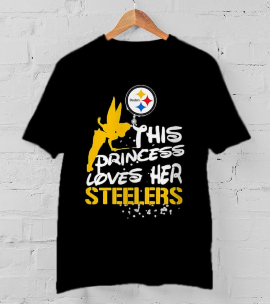Tinkerbell This Princess Loves Her Steelers Pittsburgh Steelers T-Shirt