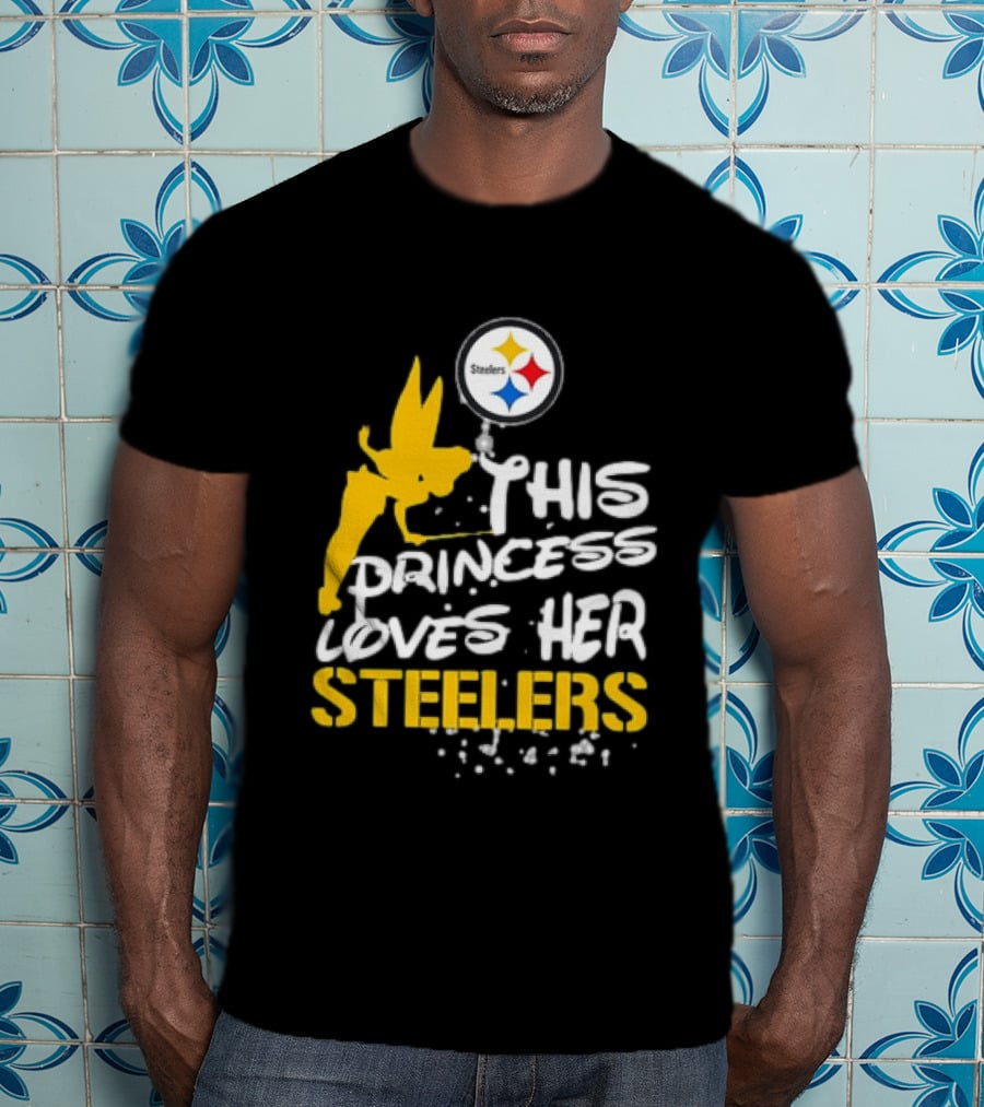 Tinkerbell This Princess Loves Her Steelers Pittsburgh Steelers T-Shirt