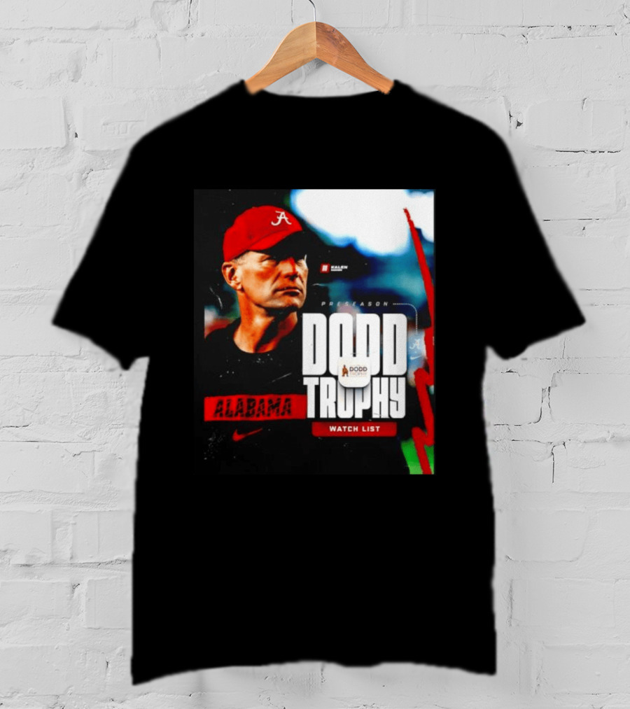 Alabama Crimson Tide Preseason Dodd Trophy List Kalen DeBoer Nike T-Shirt