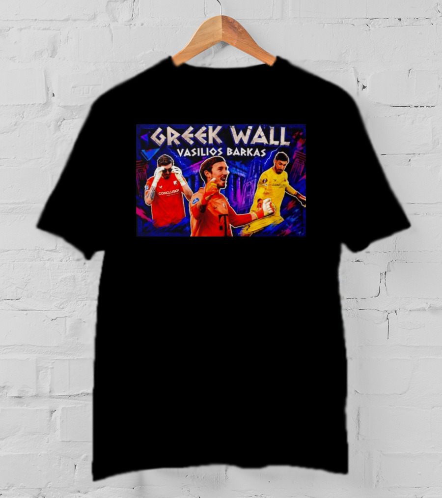 Greek Wall Vasilios Barkas Goalkeeper Collage T-Shirt