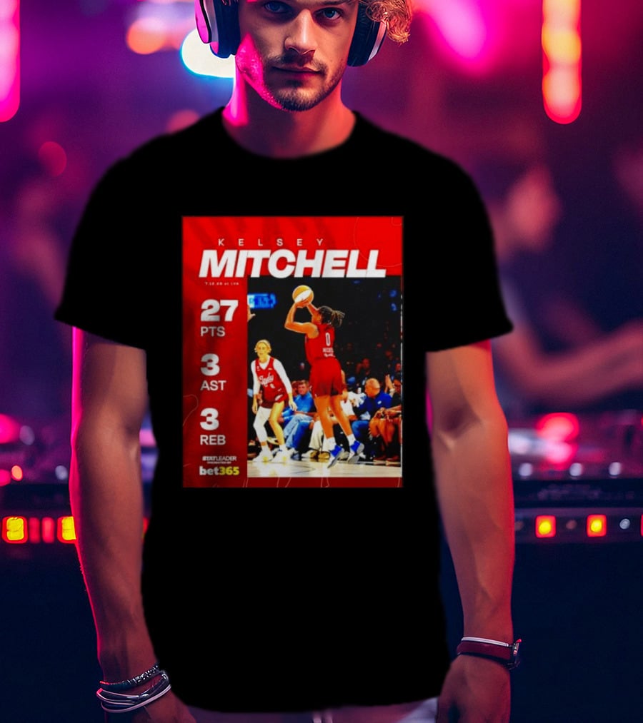 Kelsey Mitchell 27 Points Stat Leader 3 Assists 3 Rebounds At Las Vegas T-Shirt