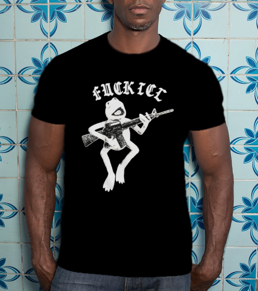 FUCKICE Kermit Frog United Snakes Meme T-Shirt