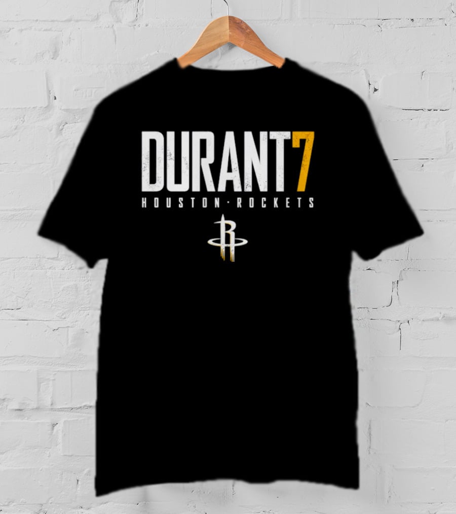 Kevin Durant 7 Houston Rockets Logo Official NBA T-Shirt