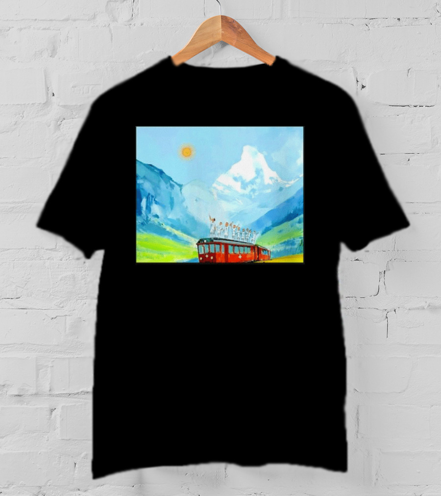 Lionel Messi Argentina Football Team Celebration On Swiss Alps Train T-Shirt