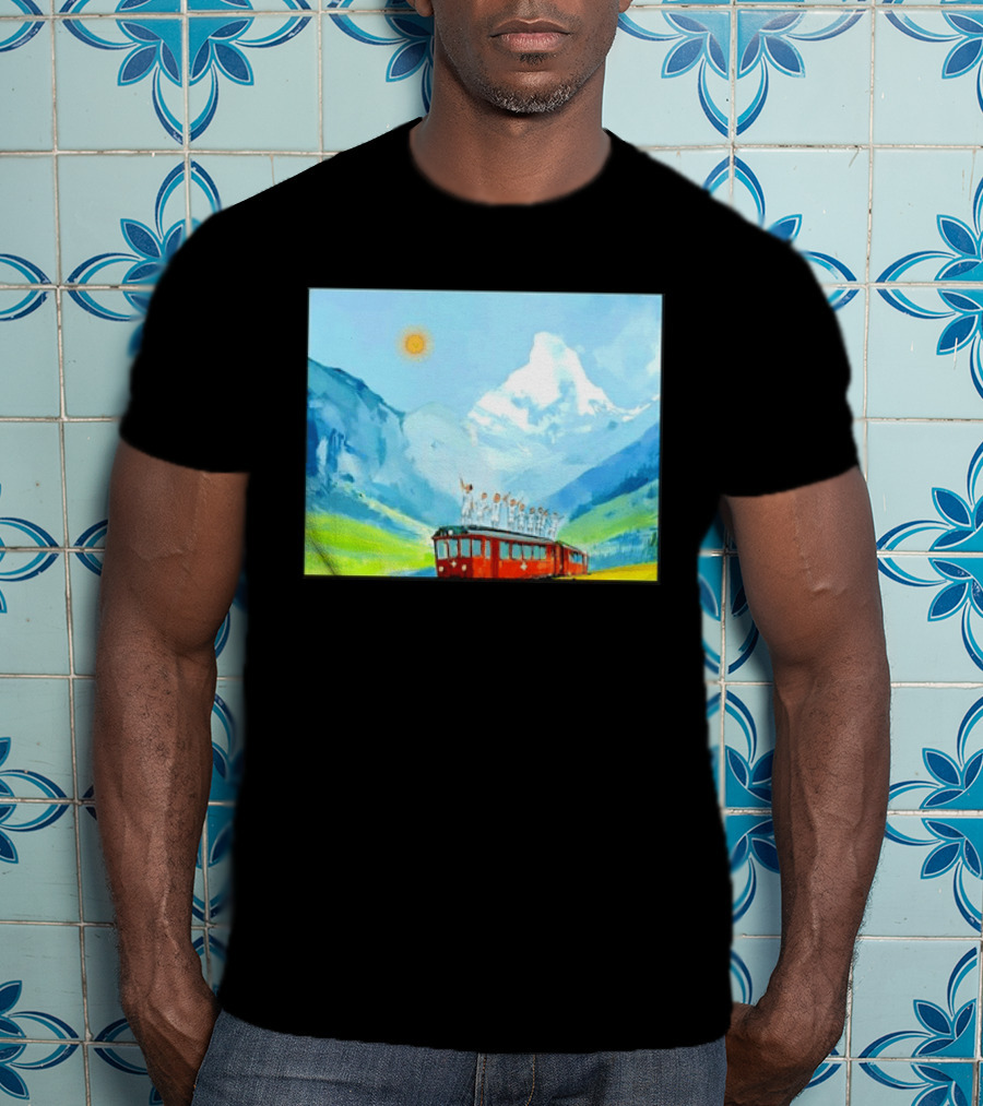 Lionel Messi Argentina Football Team Celebration On Swiss Alps Train T-Shirt