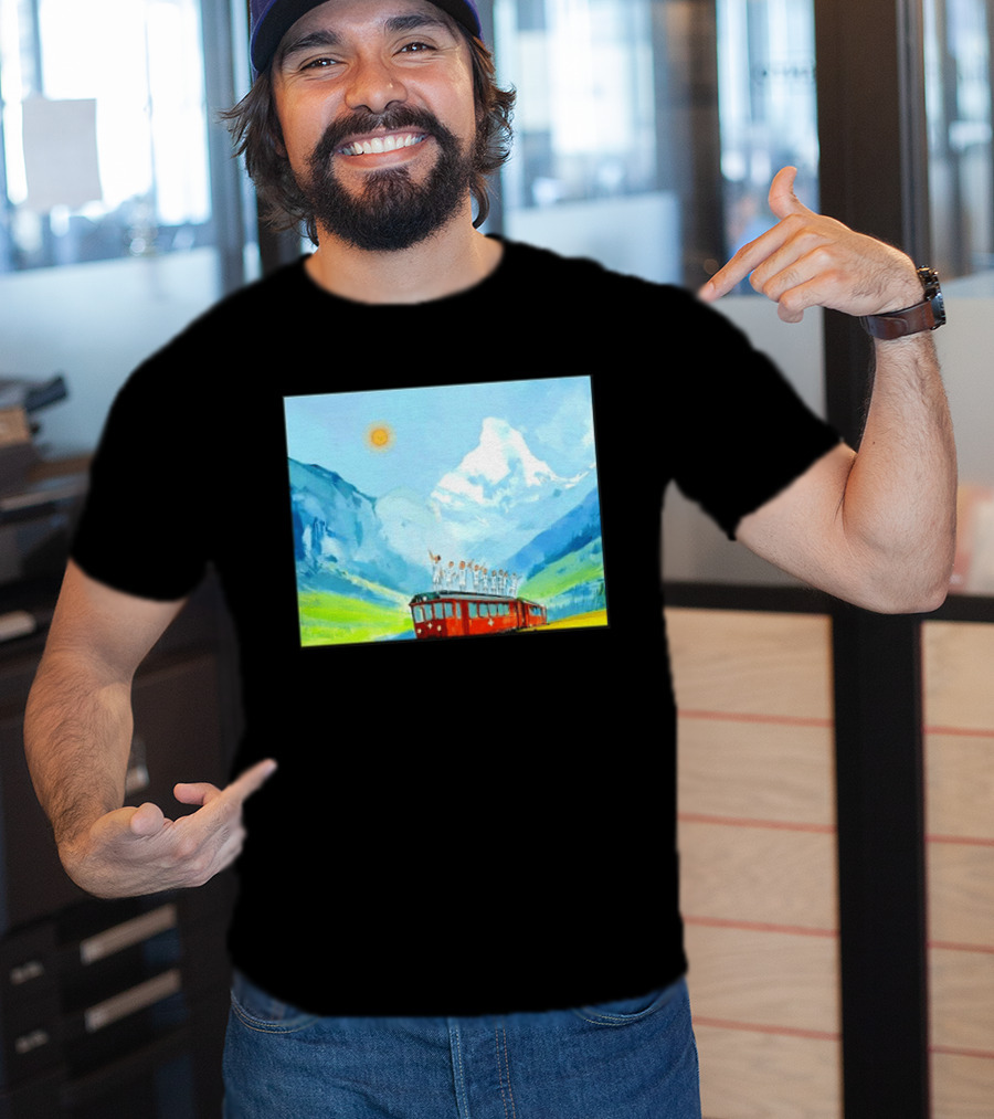 Lionel Messi Argentina Football Team Celebration On Swiss Alps Train T-Shirt