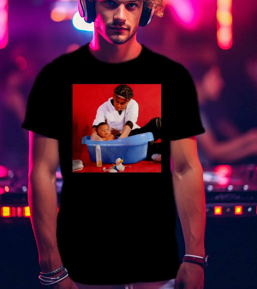 Mbappé Yamal Bath Time Meme With Baby In Blue Tub And Duck T-Shirt
