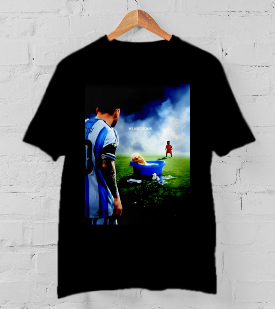 Messi X Lamine Yamal We Meet Again Argentina Spain Meme Football Scene T-Shirt