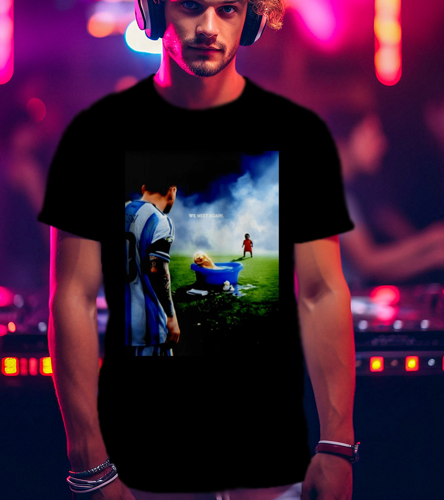 Messi X Lamine Yamal We Meet Again Argentina Spain Meme Football Scene T-Shirt