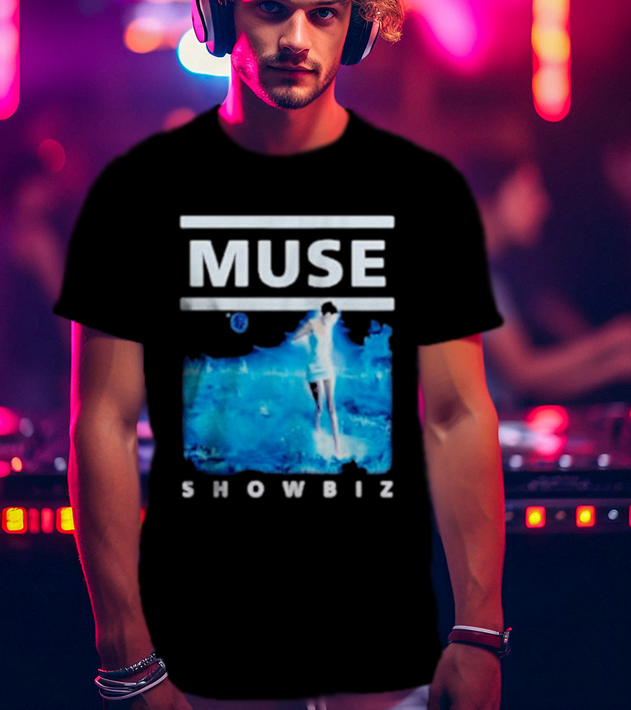 Muse Showbiz Album Cover Art Blue Aesthetic T-Shirt