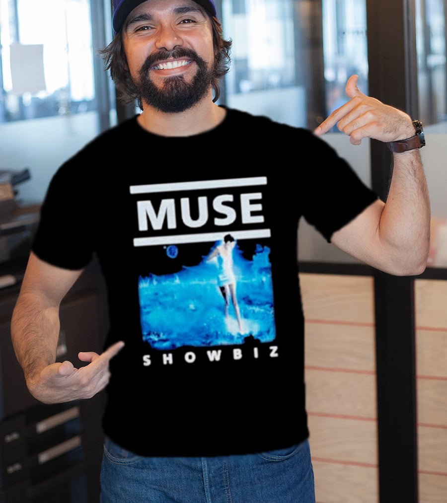 Muse Showbiz Album Cover Art Blue Aesthetic T-Shirt