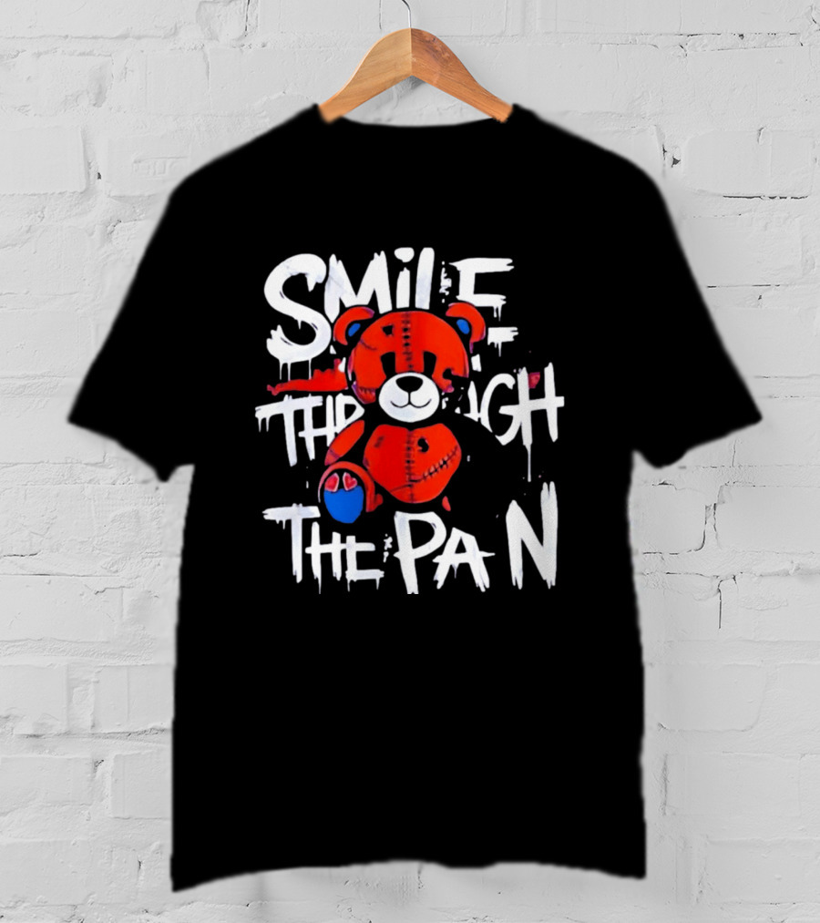 Smile Through The Pain Patchwork Teddy T-Shirt