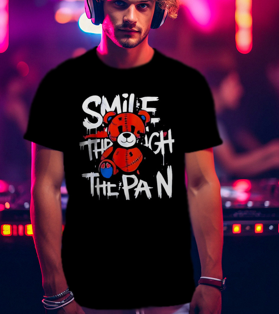 Smile Through The Pain Patchwork Teddy T-Shirt