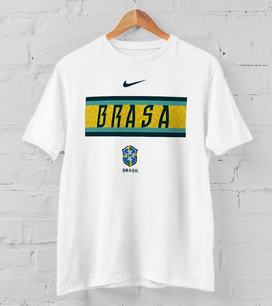 Nike Brasa Brazil CBF Football Crest T-Shirt