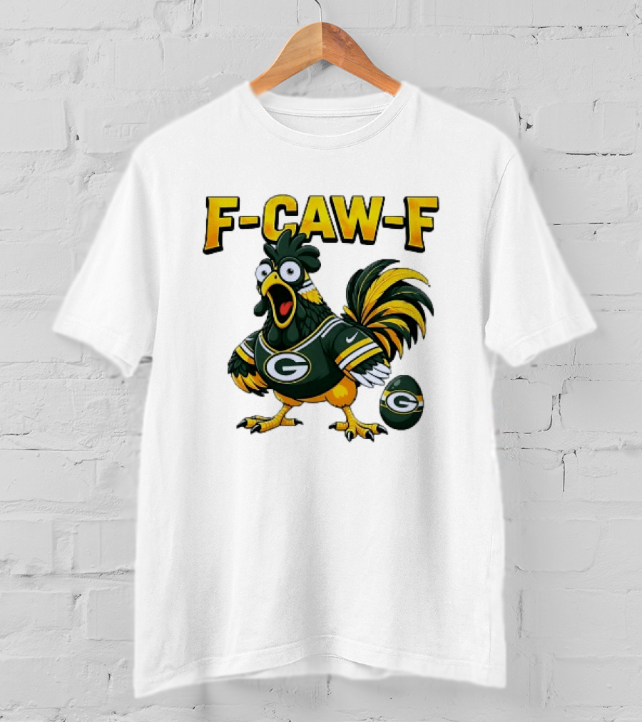 F CAW F Green Bay Packers Rooster Football Fan T-Shirt