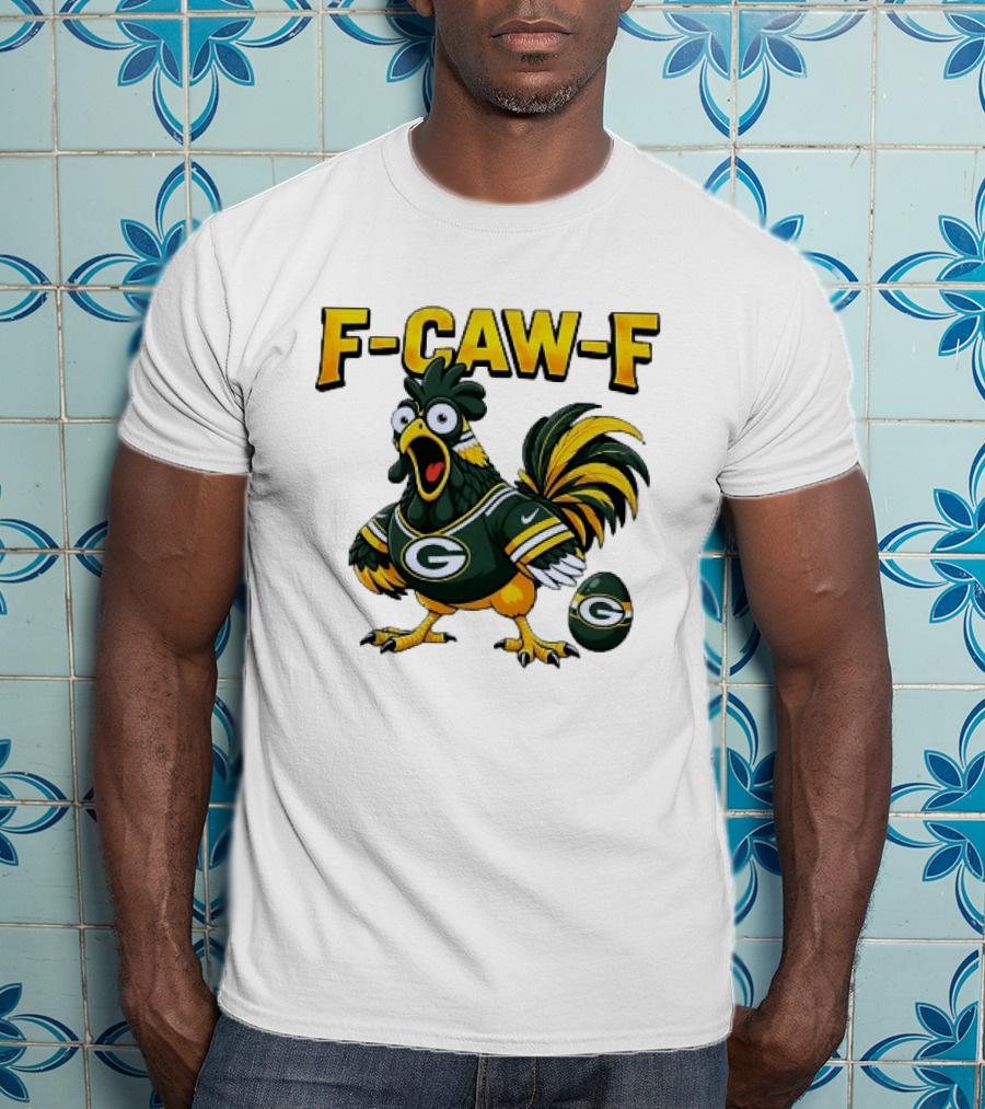 F CAW F Green Bay Packers Rooster Football Fan T-Shirt