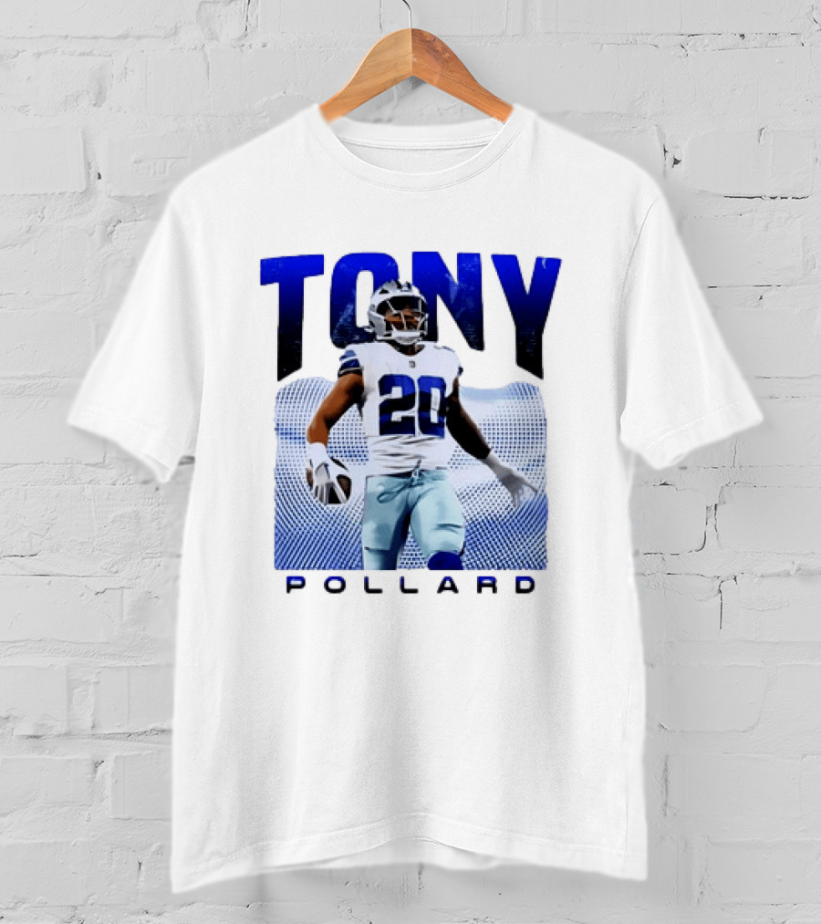 Tony Pollard Dallas Cowboys Number 20 Football Player T-Shirt