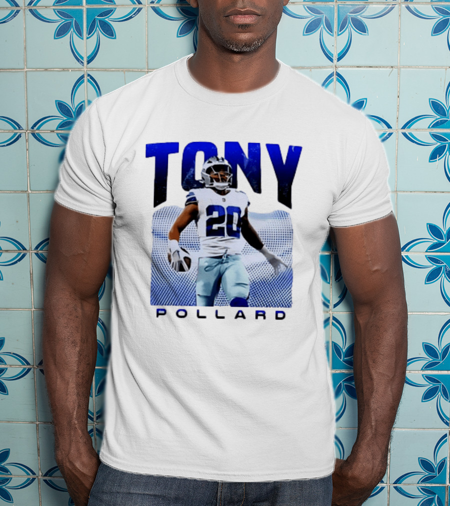 Tony Pollard Dallas Cowboys Number 20 Football Player T-Shirt