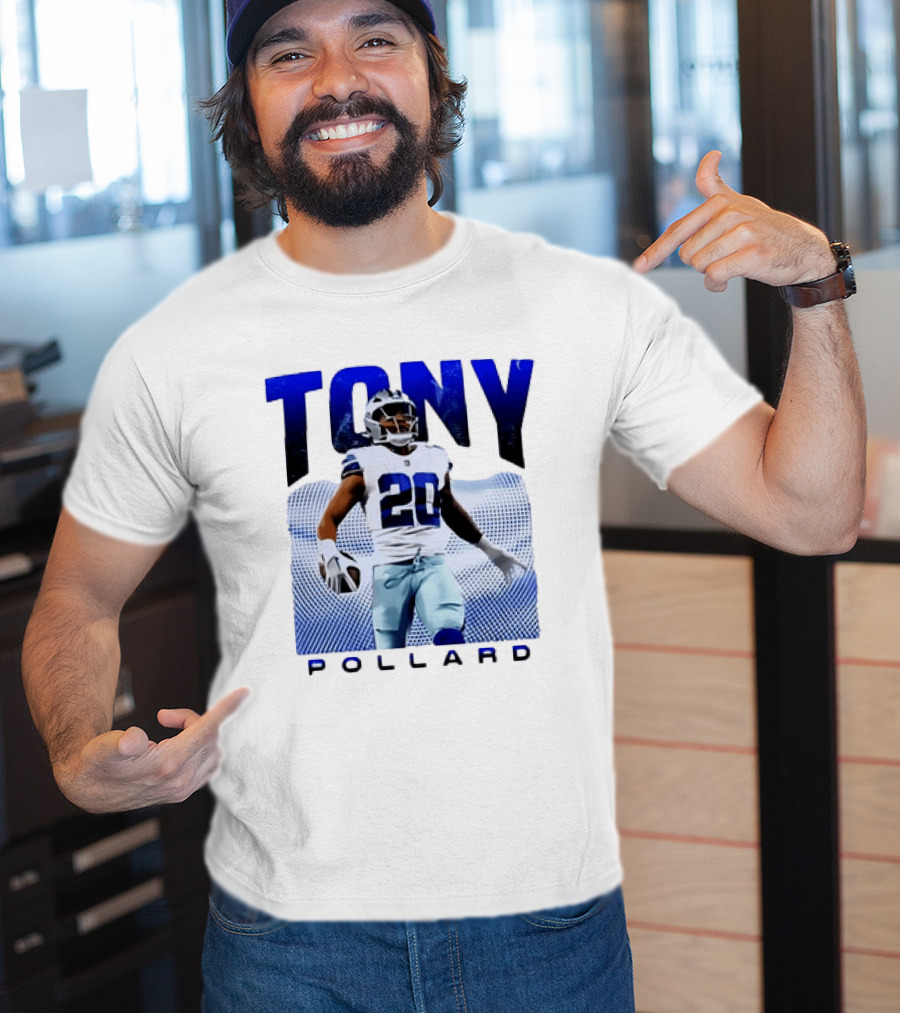 Tony Pollard Dallas Cowboys Number 20 Football Player T-Shirt