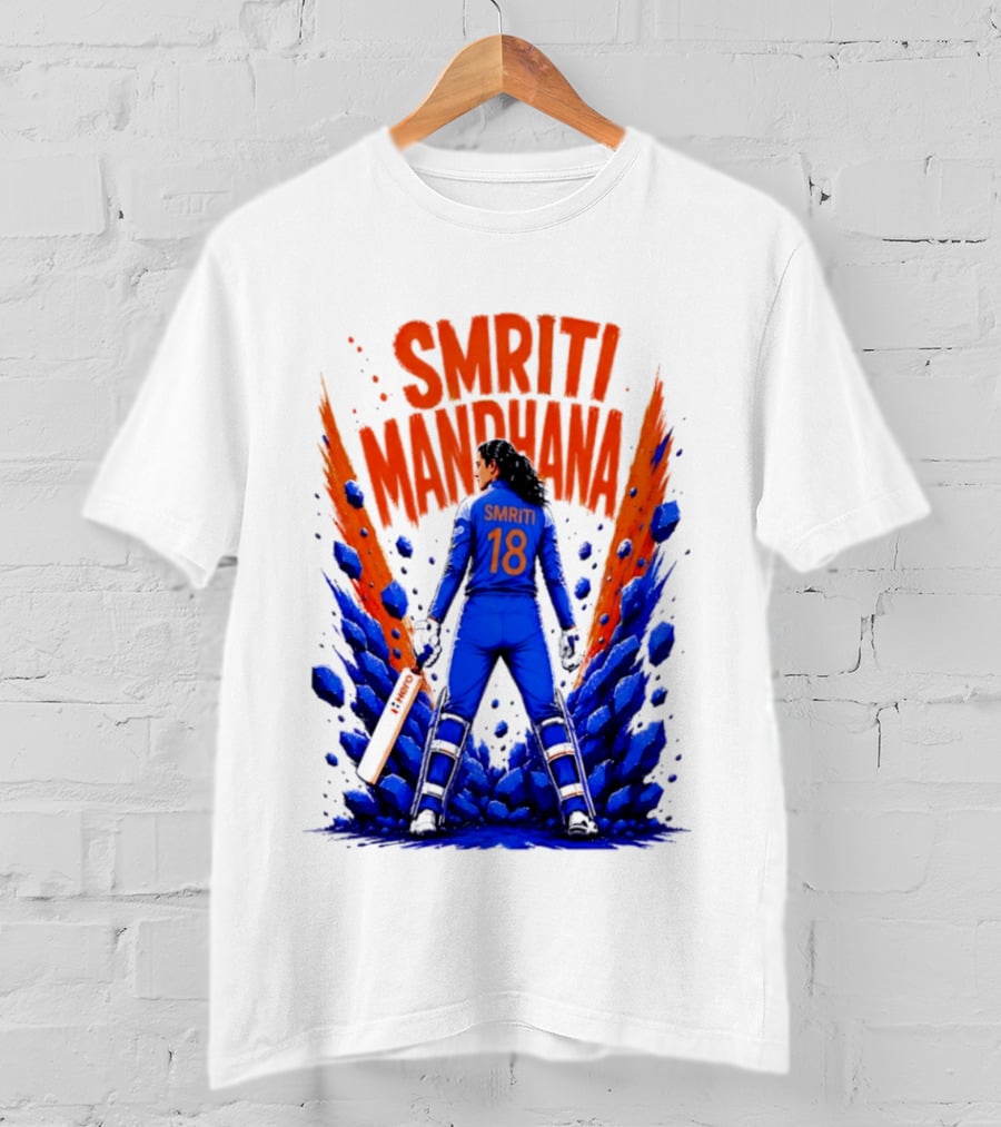Smriti Mandhana 18 Cricket Star Power Play T-Shirt
