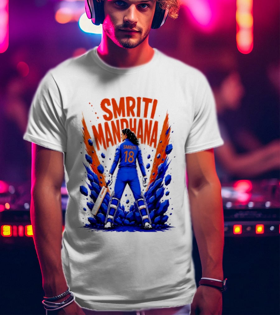 Smriti Mandhana 18 Cricket Star Power Play T-Shirt
