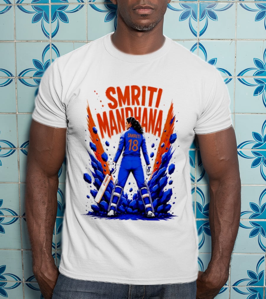 Smriti Mandhana 18 Cricket Star Power Play T-Shirt