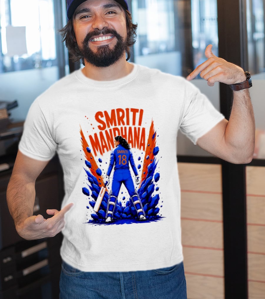 Smriti Mandhana 18 Cricket Star Power Play T-Shirt