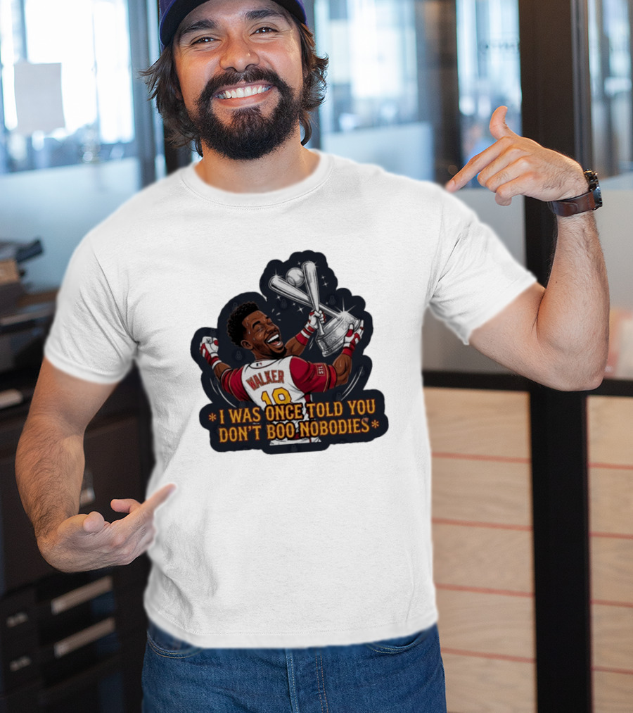 Jordan Walker 18 St Louis Cardinals I Was Once Told You Don't Boo Nobodies Baseball T-Shirt