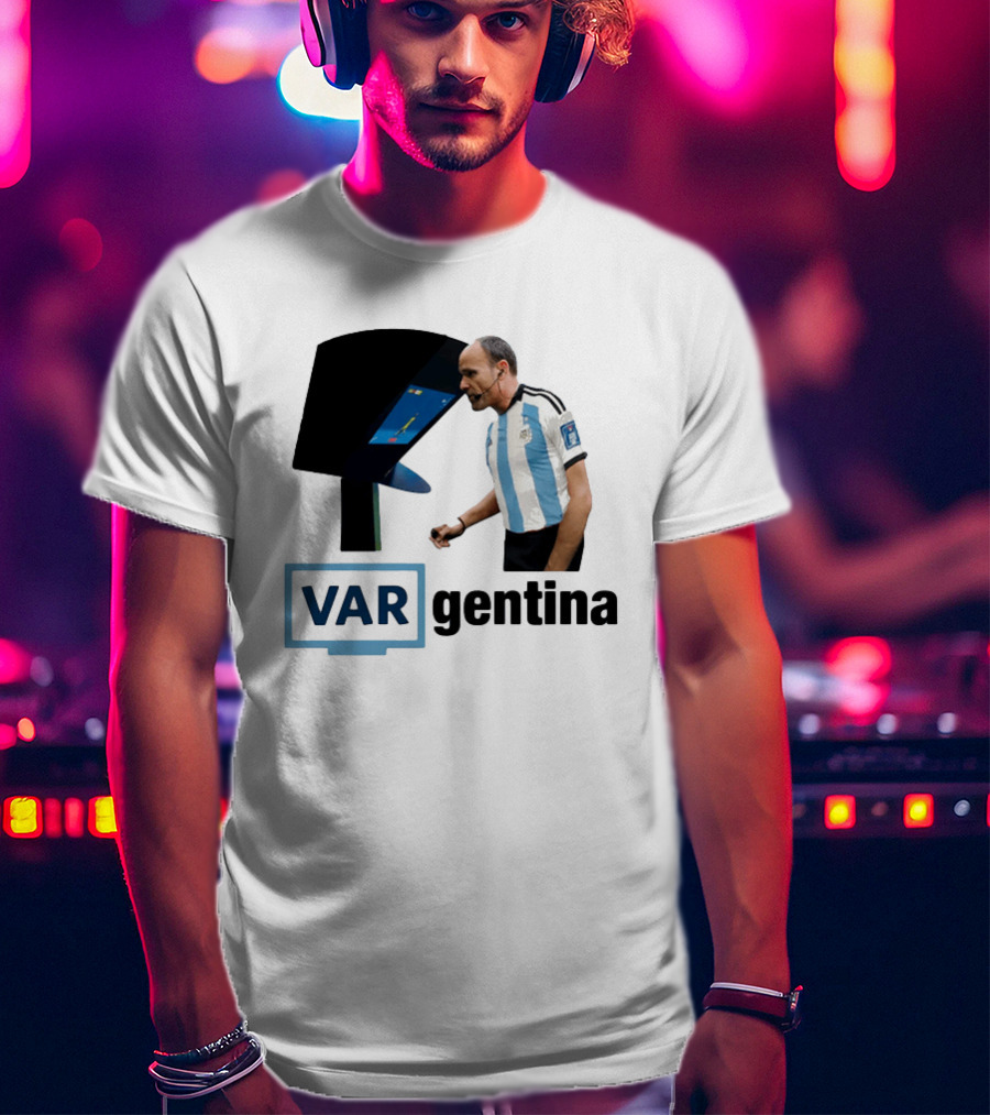 VAR Argentina Football Referee Interaction T-Shirt