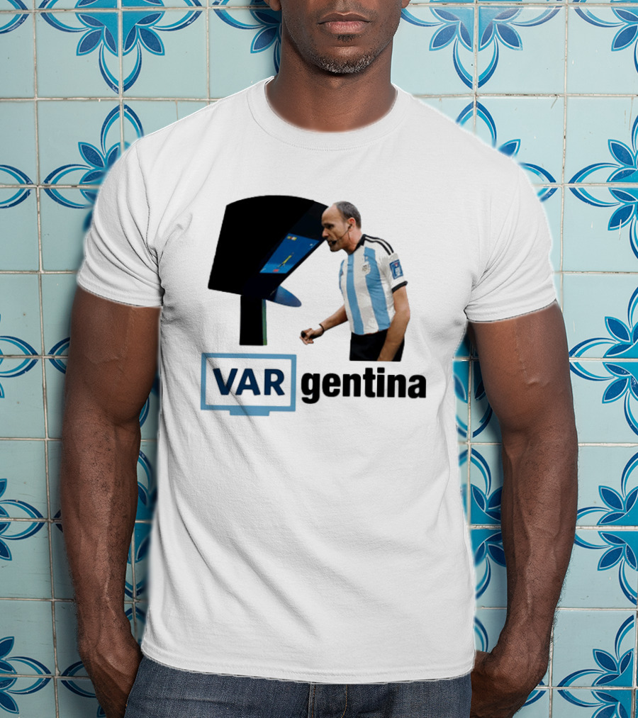 VAR Argentina Football Referee Interaction T-Shirt