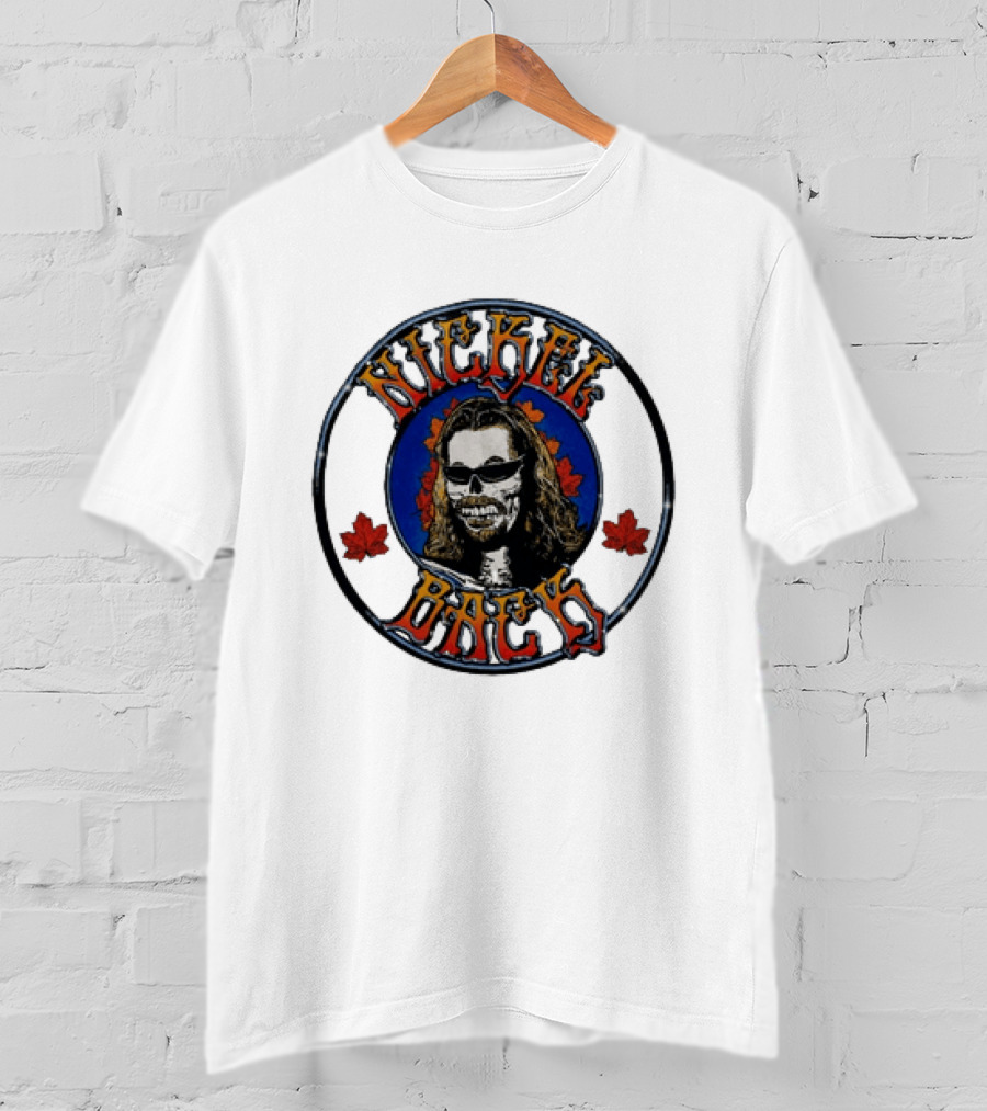 Nickelback Skeleton Skull Maple Leaf Rock Band Bootleg T-Shirt
