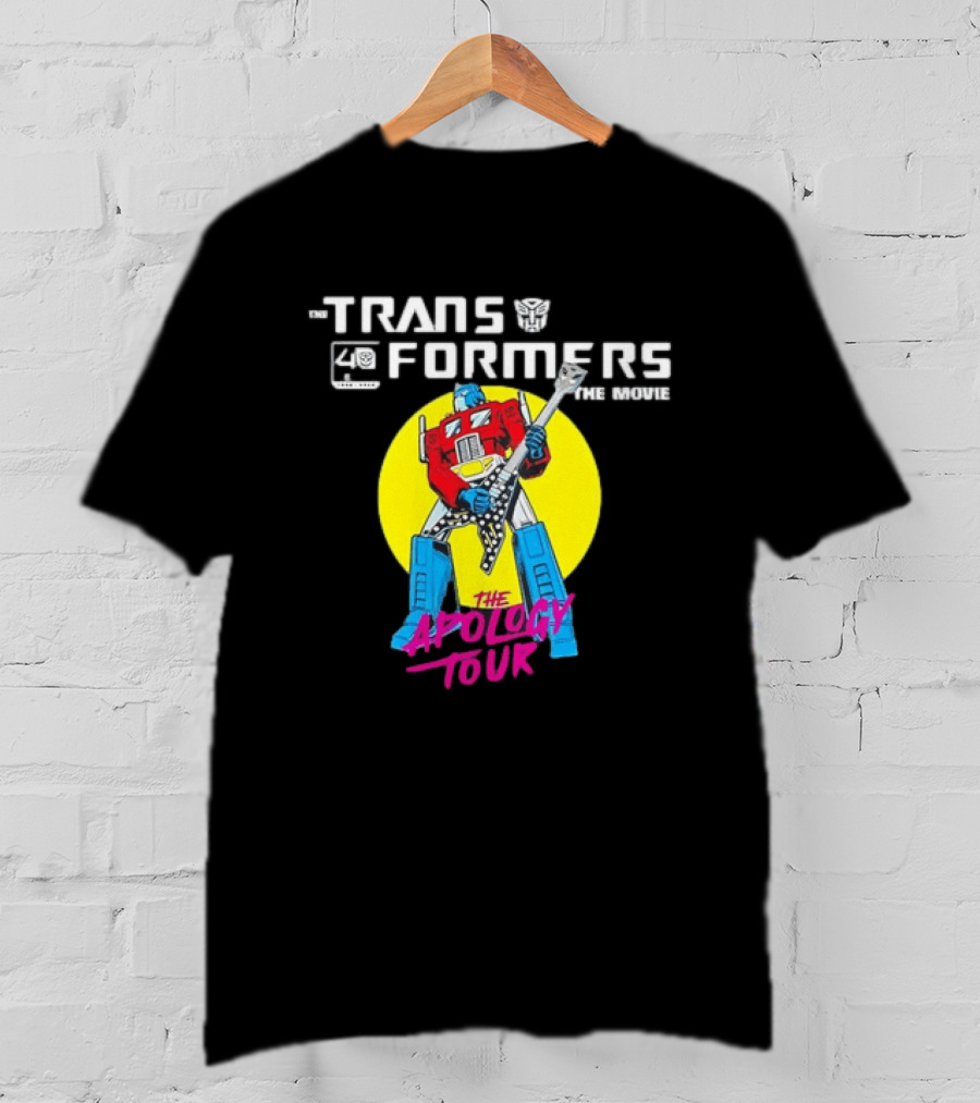 40 Years Transformers The Movie Optimus Prime The Apology Tour T-Shirt