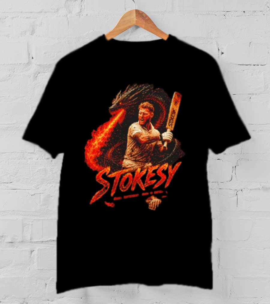 Ben Stokes England Cricket Team STOKESY Built Different Born To Battle Fiery Dragon T-Shirt