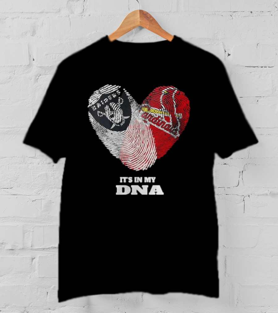 Las Vegas Raiders Washington Commanders It's In My DNA Fingerprint Heart T-Shirt
